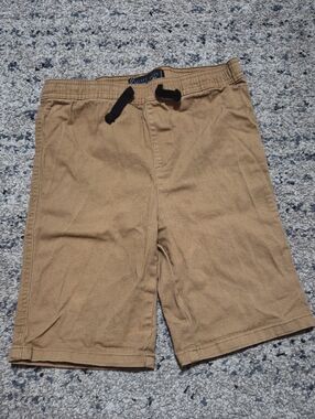 Kids Casual Drawstring Shorts in Tan